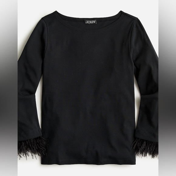 J. Crew Tops - J Crew Feather-trim long-sleeve shirt
Item BM349
